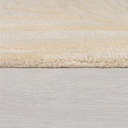 Beige Hand Tufted Floral Area Rug for Bedroom & Living Room
