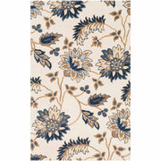 Camille White Hand Tufted Floral Area Rug for Living Room & Bedroom