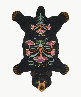 Aztec Bear Shape Area Rug for Kids Room