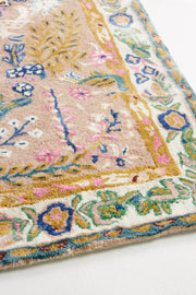 Anthro Averi Pink Hand Tufted Floral Area Rug for Living & Bedroom