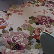 Aracelli Pink Floral Area Rug for Living Room and Bedroom