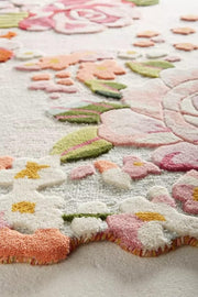 Aracelli Pink Floral Area Rug for Living Room and Bedroom
