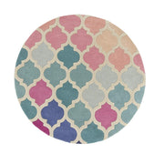 Rosella Multicolor Hand Tufted Wool Round Rug for Living Room and Bedroom