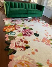 Aracelli Pink Floral Area Rug for Living Room and Bedroom