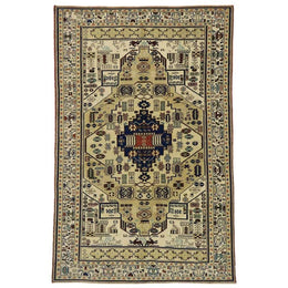 Premium Vintage Hand Knotted Area Rug - Multicolor