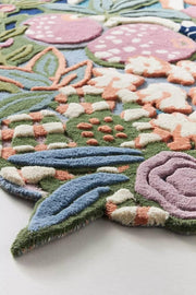 Hand Tufted Floral Area Rug, New Zealand Woolen Carpet for Living Room, Bedroom, Dining Room and Hall