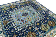Blue Turkish Oushak Hand Knotted Rug for Bedroom & Living Room