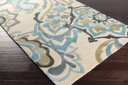 Camille Beige Hand Tufted Floral Area Rug for Living Room & Bedroom