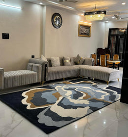 Multicolor Modern Hand Tufted Area Rug for Living Room & Bedroom