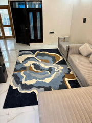 Multicolor Modern Hand Tufted Area Rug for Living Room & Bedroom