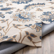 Camille White Hand Tufted Floral Area Rug for Living Room & Bedroom