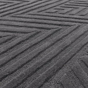 Grey Modern Hand Tufted Area Rug for Living Room & Bedroom