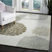 Camille Green Hand Tufted Floral Area Rug for Living Room & Bedroom