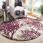 Modern Hand Tufted Wool Round Rug for Living Room and Bedroom