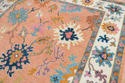 Pink Turkish Oushak Hand Knotted Rug for Bedroom & Living Room