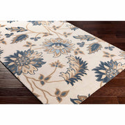 Camille White Hand Tufted Floral Area Rug for Living Room & Bedroom