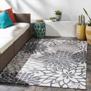 Camille Grey Hand Tufted Floral Area Rug for Bedroom & Living Room