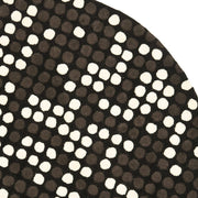 Black Modern Hand Tufted Wool Round Rug for Living Room and Bedroom