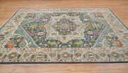 Grey Turkish Oushak Hand Knotted Rug for Bedroom & Living Room
