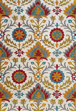 Camille Multicolor Hand Tufted Floral Area Rug for Living Room & Bedroom