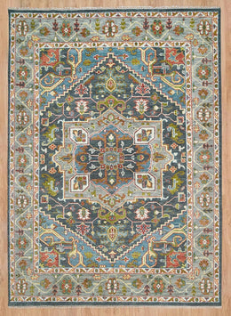 Grey Turkish Oushak Hand Knotted Rug for Bedroom & Living Room