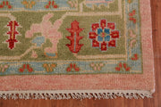 Pink Turkish Oushak Hand Knotted Rug for Bedroom & Living Room