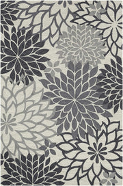Camille Grey Hand Tufted Floral Area Rug for Bedroom & Living Room