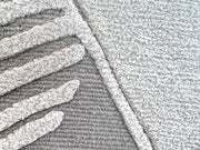 Minimalist Beige/white Irregular Shape Rug