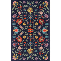 Loloi Blue Hand Tufted Floral Area Rug for Living Room & Bedroom