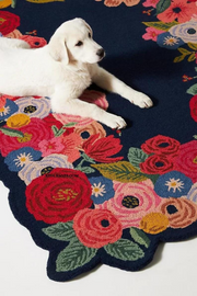 Emmeline Pink Red Hand Tufted Floral Rug for Living Room & Bedroom