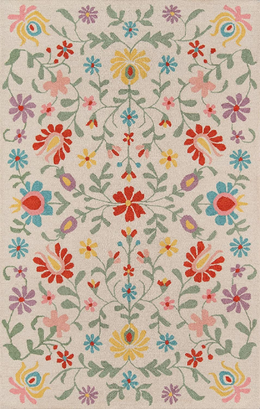 Loloi Hand Tufted Floral Area Rug for Bedroom & Living Room