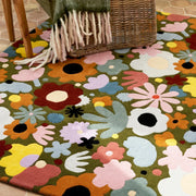 Cassia Multicolor Floral Area Rug for Bedroom and Living Room