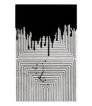 Black Hand Tufted Melting Modern Rug for Living Room & Bedroom