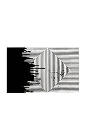 Black Hand Tufted Melting Modern Rug for Living Room & Bedroom