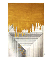 Yellow Melting Modern Area Rug for Bedroom & Living Room