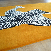 Yellow Climbing Leopard Hand Tufted Runner Rug for Hallway and Stair