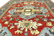 Red Modern Oushak Hand Knotted Rug