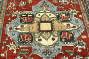 Red Modern Oushak Hand Knotted Rug