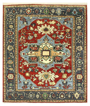 Red Modern Oushak Hand Knotted Rug