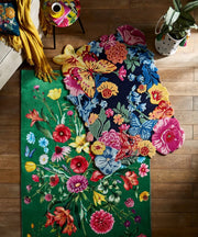 Multicolor Butterfly Hand Tufted Floral Area Rug for Living Room and Bedroom