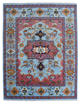 Turkish Inspired Modern Oushak Hand Knotted Rug