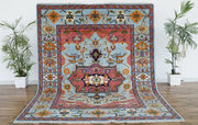 Turkish Inspired Modern Oushak Hand Knotted Rug