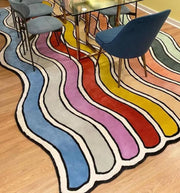Zig Zag Rainbow Modern Rug
