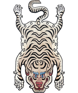Himalayan Snow Tiger Shape Rug