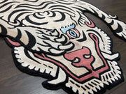 Himalayan Snow Tiger Shape Rug