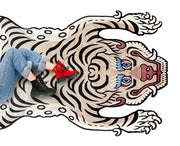 Himalayan Snow Tiger Shape Rug