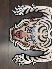 Himalayan Snow Tiger Shape Rug