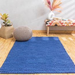 Hand Knitted Wool Area Rug