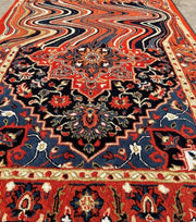 Red Hand Tufted Melting Persian Design Area Rug for Living Room & Bedroom